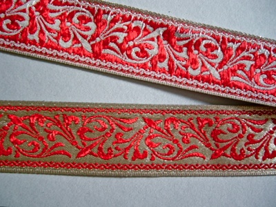 Borte Mittelalter Fleur de Lys Gold D.Rot BO J2 1081  